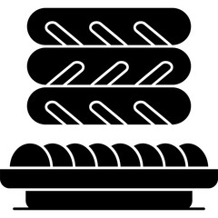 Sausage Icon Vector Element