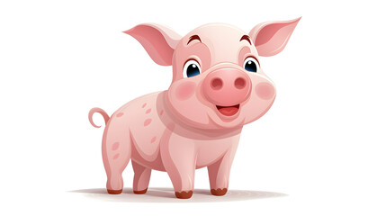 Fototapeta premium Professional Cartoon Vector of a Pig Design to Encourage Saving Money