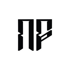 NF monogram logo design letter text name symbol monochrome logotype alphabet character simple logo
