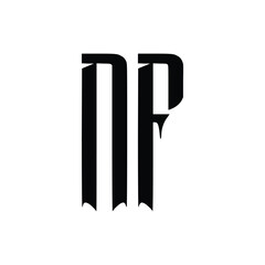 NF monogram logo design letter text name symbol monochrome logotype alphabet character simple logo