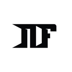 NF monogram logo design letter text name symbol monochrome logotype alphabet character simple logo