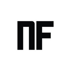 NF monogram logo design letter text name symbol monochrome logotype alphabet character simple logo