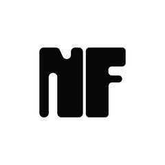 NF monogram logo design letter text name symbol monochrome logotype alphabet character simple logo