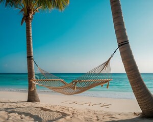 Tropical Beach Escape with Hammock and Ocean View