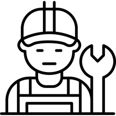 Mechanic Icon Vector Element