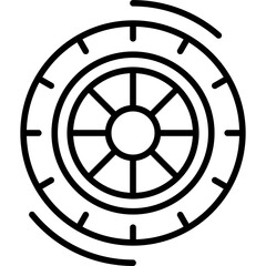 Obraz premium Tire Icon Vector Element