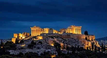 Acropolis Parthenon: Southeast Corner View with Wide Angle