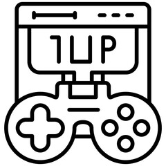 1up Icon Vector Element