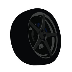 Fototapeta premium rim tire wheel car vector