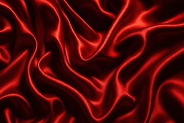 Obraz premium Abstract dark red fabric background. Silk satin texture background.