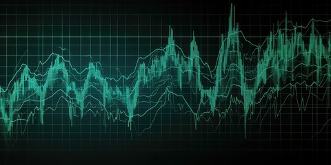 Obraz premium Trading business chart with rising graph lines and transparent background