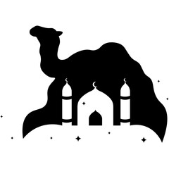  Eid Al-Adha Sacrificial Animals Silhouette