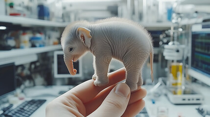 Beyond Imagination: A Baby Elephant Designed by Human Hands