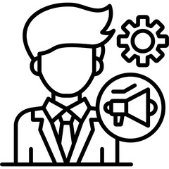 Market Manager Icon Vector Element