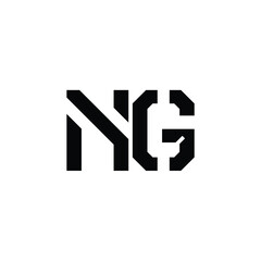 NG monogram logo design letter text name symbol monochrome logotype alphabet character simple logo