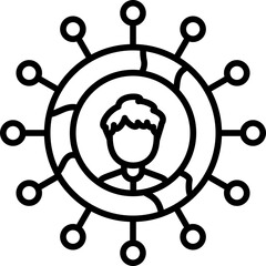 Networking Icon Vector Element