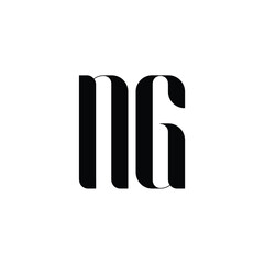 NG monogram logo design letter text name symbol monochrome logotype alphabet character simple logo