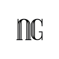 NG monogram logo design letter text name symbol monochrome logotype alphabet character simple logo
