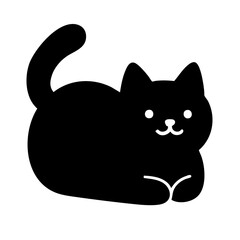 Black Cat symbol of asian Fortune.