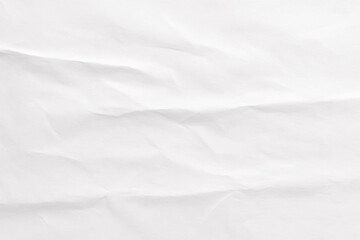 crumpled white paper texture, glued poster pattern with wrinkles for mockup, abstract background