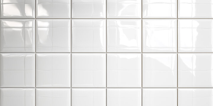 White glossy ceramic tile wall texture