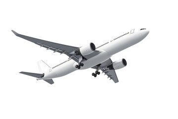 Obraz premium airplane flying isolated png transparent cutout