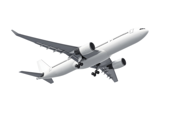 airplane flying isolated png transparent cutout
