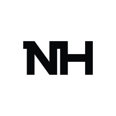 NH monogram logo design letter text name symbol monochrome logotype alphabet character simple logo