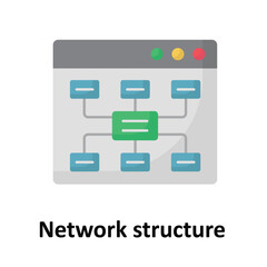 Network structure Vector icon which can easily modify or edit