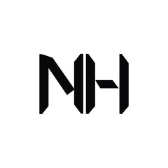 NH monogram logo design letter text name symbol monochrome logotype alphabet character simple logo