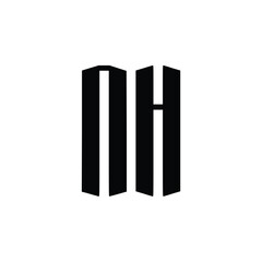 NH monogram logo design letter text name symbol monochrome logotype alphabet character simple logo