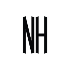 NH monogram logo design letter text name symbol monochrome logotype alphabet character simple logo