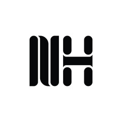 NH monogram logo design letter text name symbol monochrome logotype alphabet character simple logo