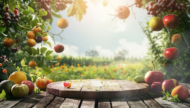  Farm wood nature field fruit table product grass garden background stand green food