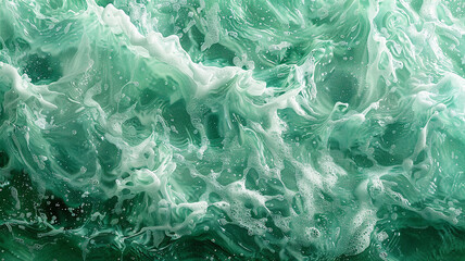 Obraz premium abstract background turquoise waves volumetric surface beautiful lines and curves