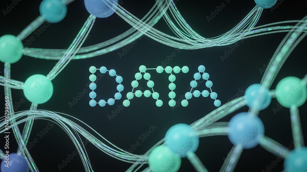 Aufkleber abstract digital data background for tech education or science themes