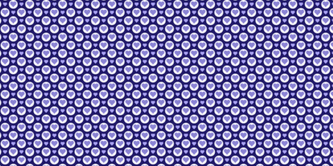 Abstract seamless pattern with heart shapes, geometric figures, and line art, suitable for textiles, wallpapers, decoration, home decor, gift wrap | Traditional love icon with violet colour