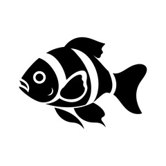 Tropical Fish Clownfish Silhouette Art