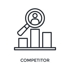 Competitor Icon Outline Style. Vector Illustration For Graphic Design