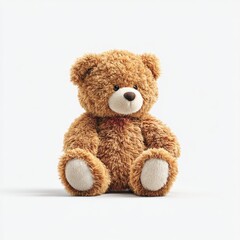 Obraz premium a 3D rendered teddy bear isolated on white background
