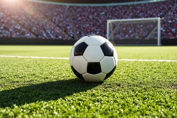 soccer ball on stadium