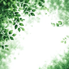 a background with intricate floral or leaf patterns isolated on white background, suitable for presentations 