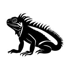 Fototapeta premium Reptile Iguana Silhouette Design
