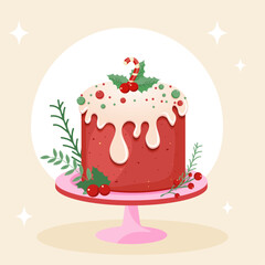 Christmas cake cupcake 