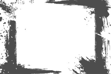 Abstract grunge frame. Textured vector border with distressed, uneven edges. Perfect for edgy design projects, overlays, or adding a raw artistic element. Isolated for easy use.