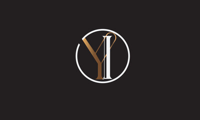 YI, IY , I, Y Abstract Letters Logo Monogram