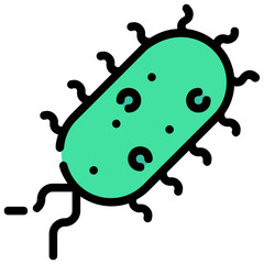 bacteria vector filled outline icon