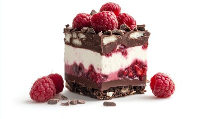 Decadent Dark Chocolate Raspberry Parfait in Layered Presentation