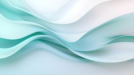 Obraz premium Smooth Abstract Waves Background abstract waves smooth background curves flowing gradient teal blue