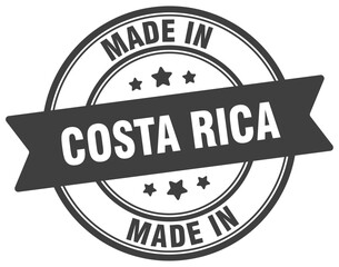 Made in Costa Rica round sign. Made in Costa Rica stamp.